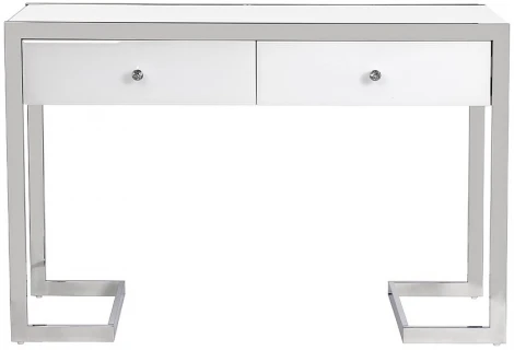 Консольный стол Garda Decor KFG103 (Хром/Белый)