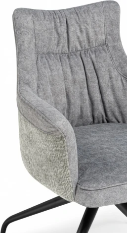 Стул на металлокаркасе Woodville Kaser 360 крутящийся grey / black арт.15841