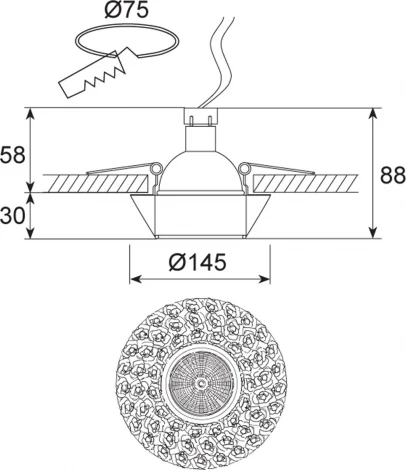 Встраиваемый точечный светильник Donolux N1628 N1628-White (220V, круглые)