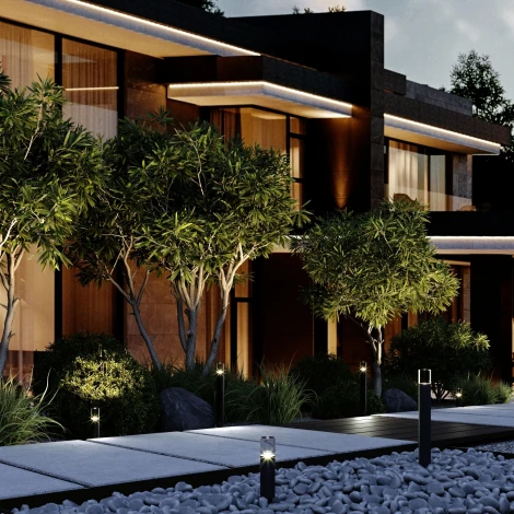 Грунтовый светильник Elektrostandard Hidden 35166/S LED черный (220V, круглые, IP54)