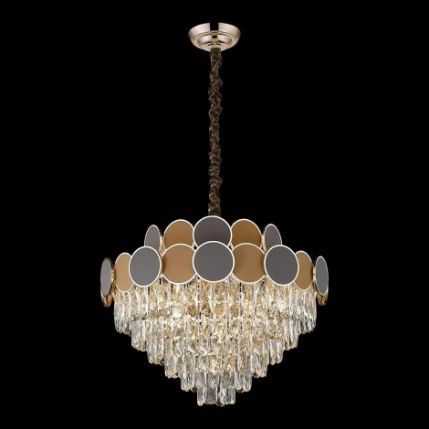 Подвесная люстра каскадная Wertmark Oriana WE145.13.303 (220V, хрусталь, на цепи)