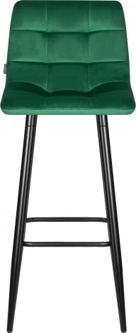 Стул барный DOBRIN NICOLE (черные матовые ножки, зелёный велюр (108-64))