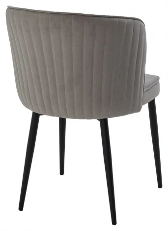 Стул МИЛАНО цвет B22 Серый, велюр / черный каркас M-City 64751