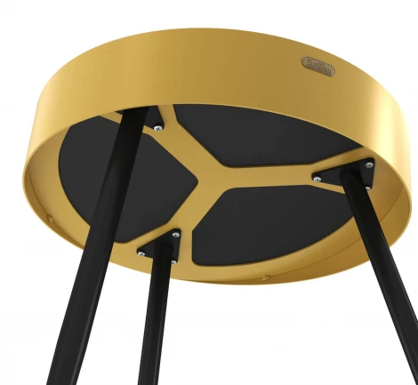 Столик журнальный Sheffilton SHT-CT58 Черный глянец/золото/черный муар 6630043901