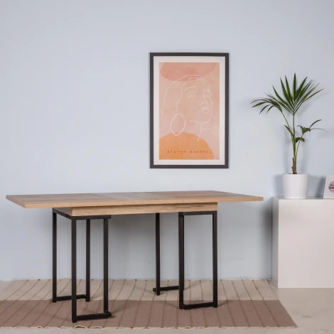 Стол раскладной обеденный R-Home Loft 120 Дуб натур