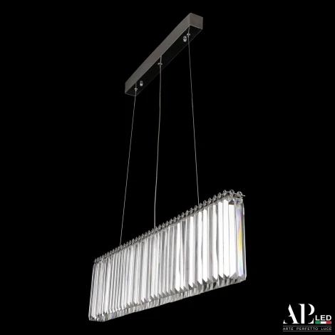 Подвесная люстра светодиодная APL LED Sicilia SH08.90.A.Ni.4000 (220V, хрусталь, на тросе)