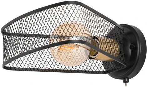 Настенный светильник Arte Lamp Maasym A7044AP-1BK (220V, выключатель)