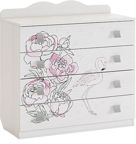 Фэнтези Комод, цвет белый рамух Mebelson (арт.MDF-06.1747)