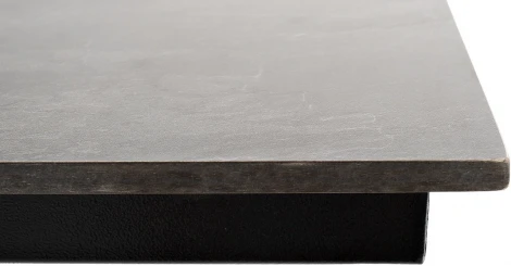 "Каффе" обеденный стол из HPL 140х70см, цвет "серый гранит", подстолье двойное черное чугун 4SIS арт.УТ-00005738