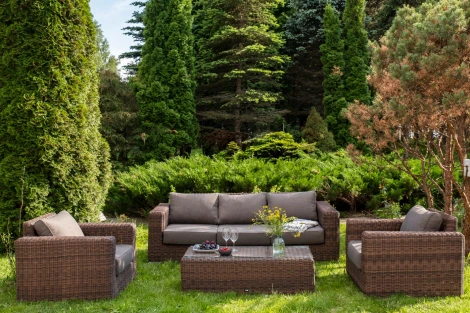 "Боно" лаунж-зона из искусственного ротанга, цвет коричневый 4SIS арт.УТ-00005079