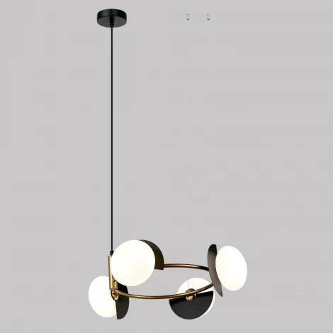 Подвесной светильник Eurosvet Moity 70150/4 черный/латунь (220V, на тросе)