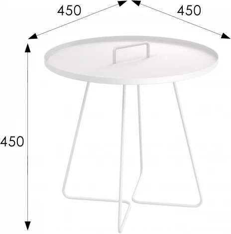 Столик журнальный SHT-CT42 белый муар Mebelik арт.009245
