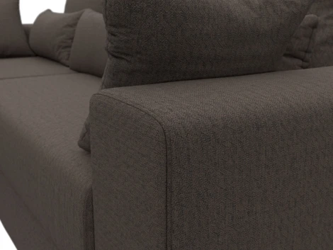 Диван угловой Майами левый угол (Коричневый/Рогожка) Лига Диванов арт.121158L