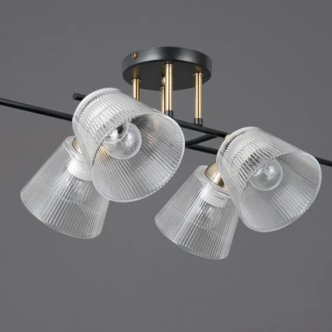 Потолочная люстра на штанге ILLUMICO IL0845-6CSQ-25BKAB ELITE