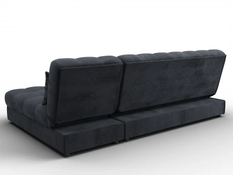 Диван угловой Лига-116 НПБ угол правый (ДСП,ЛДСП,Велюр/Темно-серый) Лига Диванов 136950