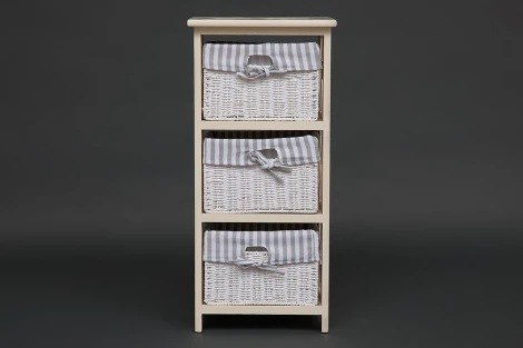 Тумба с 3 ящиками Secret De Maison CROIX 3 ( mod. PE-07 ) butter white (слоновая кость) (дерево павловния, мдф)