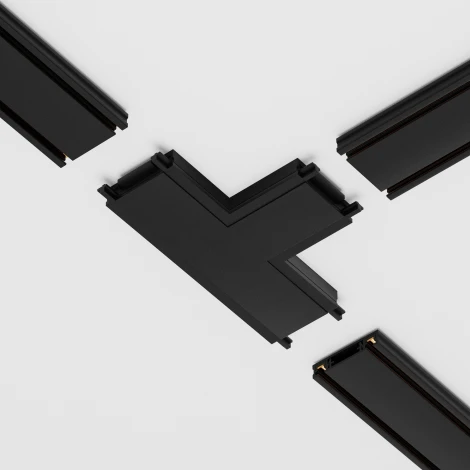 Коннектор питания T-образный Radity черный (магнитный) Maytoni Technical TRA084CT-11B