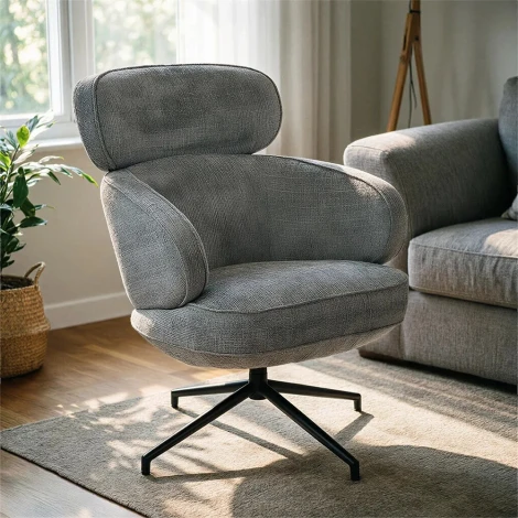 Кресло KING серый, шенилл Bradex Home FR 1074