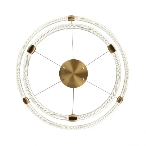 Подвесной светильник ярусный светодиодный кольцо Lumion Twinkle 8010/50L золото/прозрачный металл/акрилл LED 50W 220V 4000K (на тросе, кольцо)