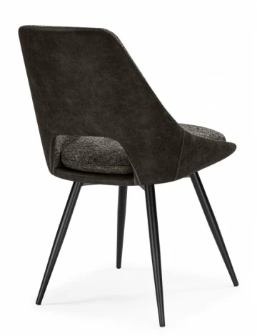 Обеденный стул Woodville Avianus (Металл, Шенилл/Черный, Коричневый) арт.15878