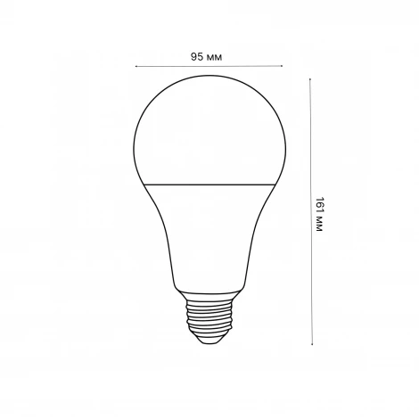 Лампочка светодиодная шар белая E27 30W 4000K Volpe LED-A95-30W/4000K/E27/FR/NR