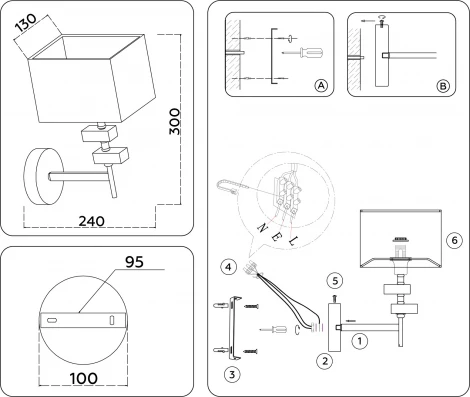 Бра Ambrella High Light LH71325 (220V)