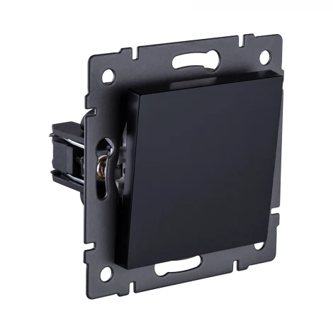 Выключатель 1-клавишный перекрестный 10А/250В черный Kollinger REA-S-006BK для Aspekt, Eleganz, Reflex