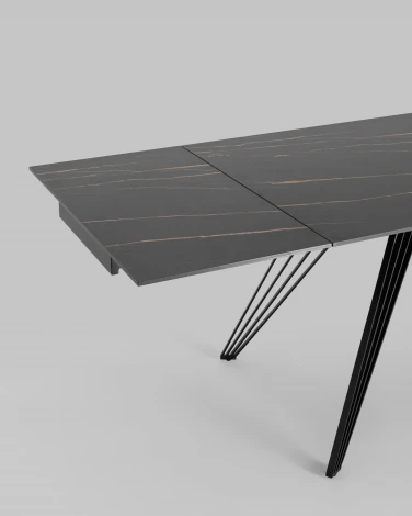 Стол обеденный Stool Group Пандора раскладной 180-280*90 керамика темная УТ000034892