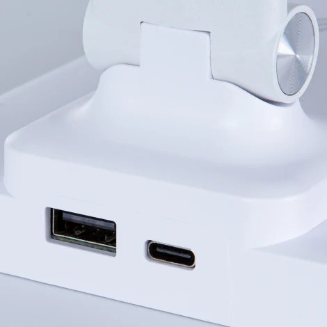 Офисная настольная лампа с беспроводным ЗУ складываемая Arte Lamp William A5122LT-1WH (LED, сенсорный выключатель)