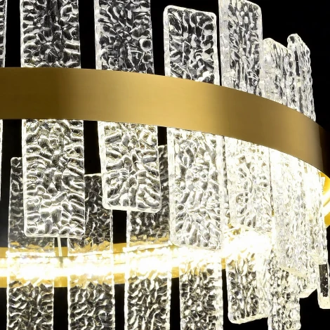 Подвесной светильник хрустальный светодиодный с пультом Reluce 02086-0.4-400 HGT (220V, на тросе)