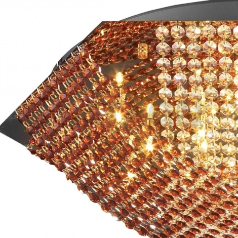 Потолочный светильник N-Light 62670 06 2670 0133 16 chrome, amber and white crystal
