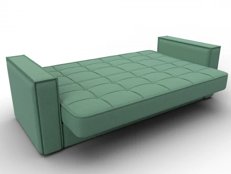 Диван-книжка Лига-068 (ДВП,Дерево/Пластик/Рогожка/Зеленый) Лига Диванов 129834