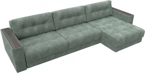 Диван угловой с декором Лига-049 НПБ Лонг Лига Диванов (Велюр) арт.128302