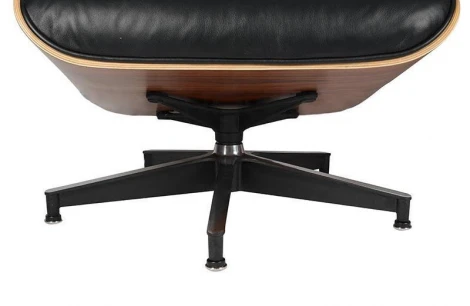 Кресло Eames Style Lounge Chair Ottoman Black Premium U.S. Version