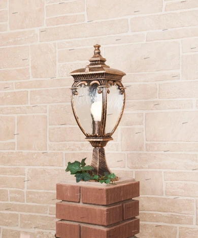 Наземный фонарь Elektrostandard Andromeda черное золото GLYF-8024S (220V, под старину, IP44)