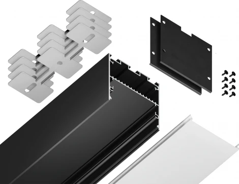 Алюминиевый профиль накладной/подвесной "Profile System" для светодиодной ленты до 41,4мм Ambrella Illumination GP3100BK
