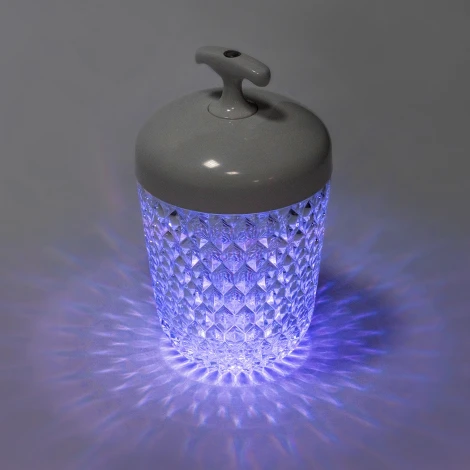 Настольный светодиодный светильник Escada Vibe 10255/L LED 2Вт, 3000K RGB, с ПДУ, пластик, белый (220V, круглые)