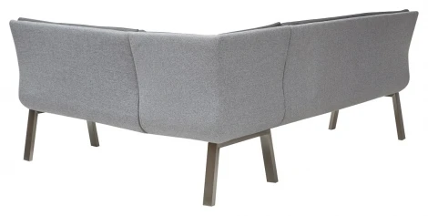 Диван угловой M-City MALIAN GREY 211х171,5 см, экокожа + ткань