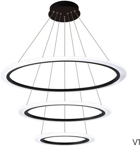 Подвесной светильник Crystal Lux MANZANA SP67W LED BLACK (220V, пульт управления, на тросе)