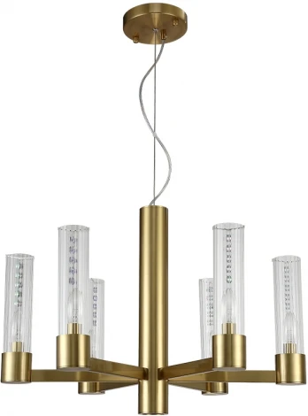 Подвесная люстра OTONO SP6+1 BRASS/TRANSPARENTE Crystal Lux