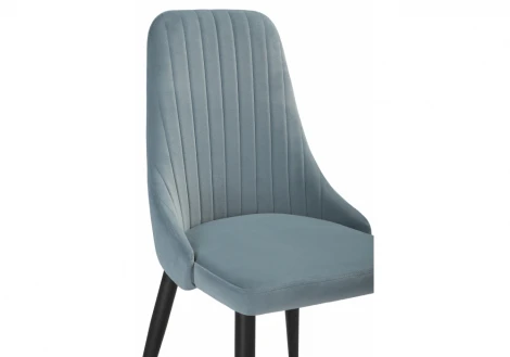 Стул Woodville на металлокаркасе Kora light blue / black 15104