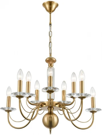 Подвесная люстра Lumion Incanto 8033/10 медь, металл/стекло Е14 10*40W 220V