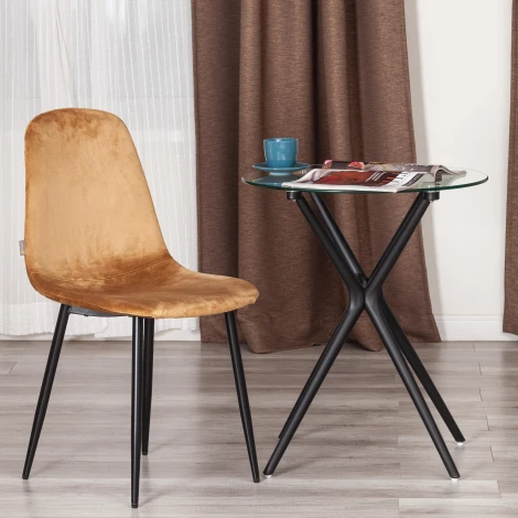 Стул BREEZE (mod. JSC-58) / 2 шт. в упаковке Tetchair (Велюр,Металл /Коричневый) арт.24477