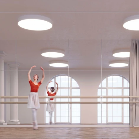 Потолочный светильник LED круглый SP-PLATO-R1000-115W Warm3000 (WH, 120 deg, 230V) (Arlight, IP20 Металл, 5 лет) 038928