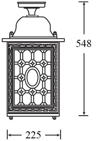 Потолочный светильник уличный Oasis Light LONDON L 64805LA Bl (220V, фонарь, IP44)