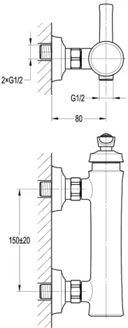 Смеситель Cezares Liberty F D 01 для душа