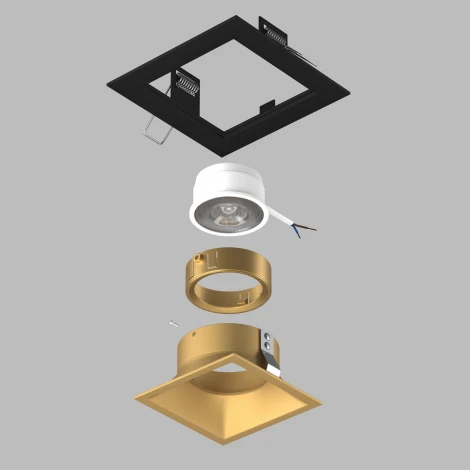 Встраиваемый светильник под LED модуль/ламп МR16 Lightstar Domino D51703GMOD (220V)