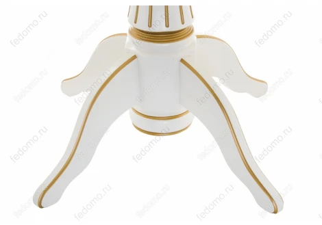 Деревянный стол Woodville Павия 100 молочный с золотой патиной 406087