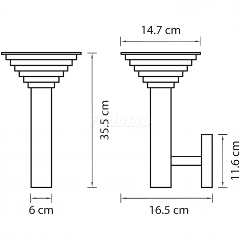 Настенный светильник уличный Lightstar Piatto 379637 (LED, 220V, IP55)