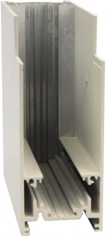 Коннектор для накладных магнитных шинопроводов, 35мм. угловой, вертикальный. UBX-MS22/35 WHITE